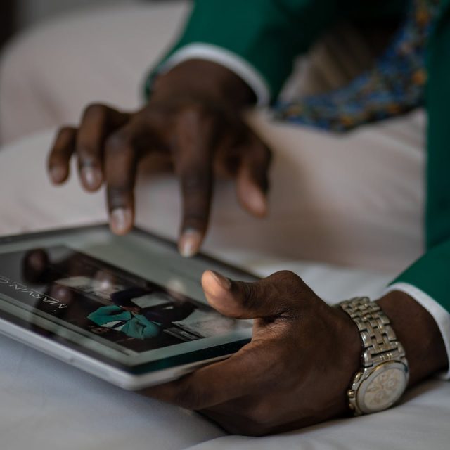 Man Using A Tablet